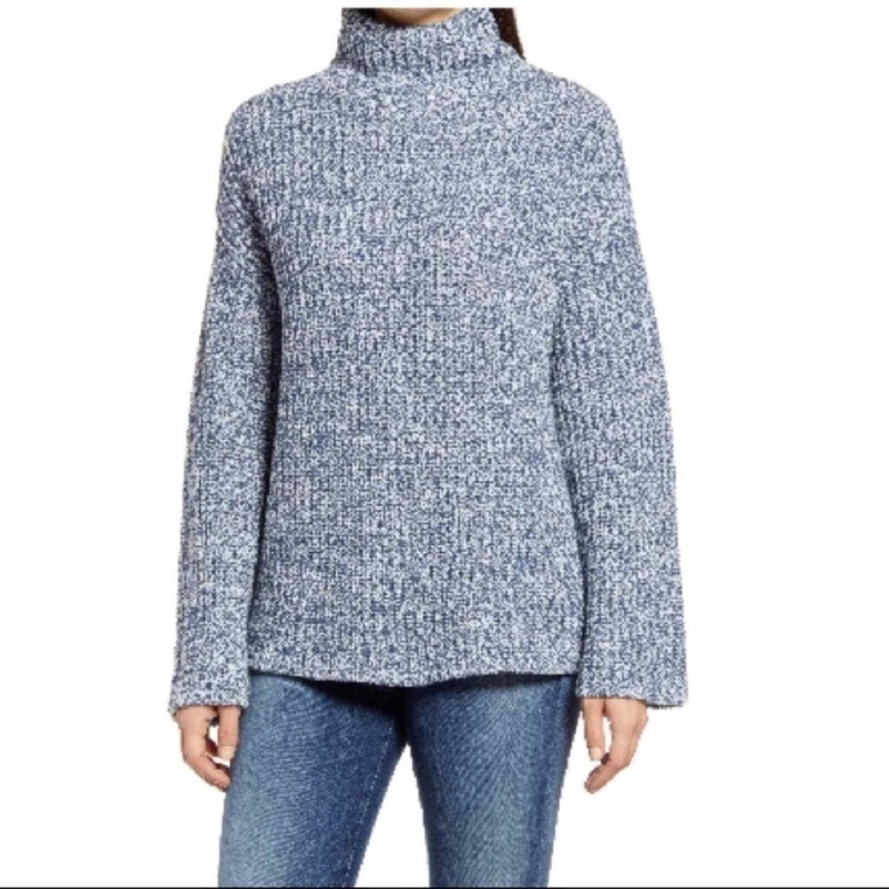 Caslon Shaker Mock Neck Knit Sweater